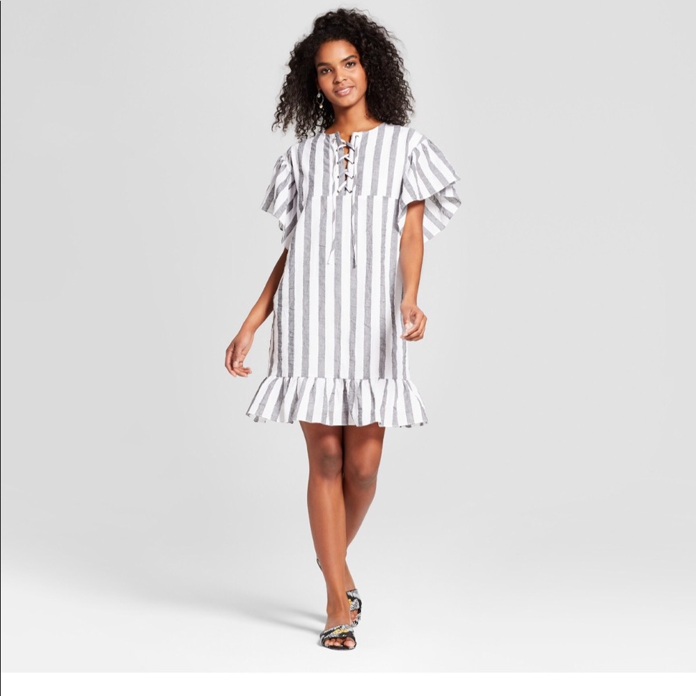 Who What Wear Womens Large Short Sleeve Mini Dress